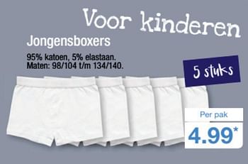 Aanbiedingen Jongensboxers - Huismerk - Aldi - Geldig van 29/07/2017 tot 30/07/2017 bij Aldi