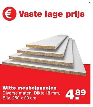 Aanbiedingen Witte meubelpanelen - Huismerk - Praxis - Geldig van 31/07/2017 tot 06/08/2017 bij Praxis