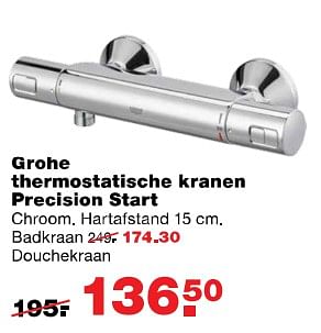 Aanbiedingen Grohe thermostatische kranen precision start - Grohe - Geldig van 31/07/2017 tot 06/08/2017 bij Praxis