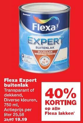 Aanbiedingen Flexa expert buitenlak - Flexa - Geldig van 31/07/2017 tot 06/08/2017 bij Praxis
