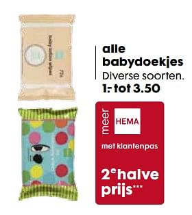 Aanbiedingen Alle babydoekjes - Huismerk - Hema - Geldig van 31/07/2017 tot 13/08/2017 bij Hema