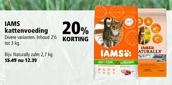 Aanbiedingen Iams kattenvoeding - IAMS - Geldig van 31/07/2017 tot 13/08/2017 bij Welkoop
