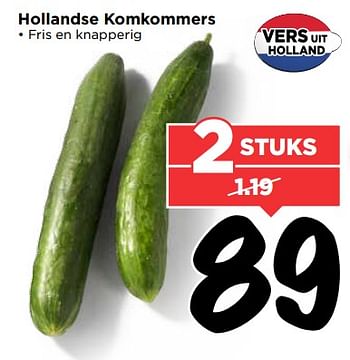Aanbiedingen Hollandse komkommers - Huismerk Vomar - Geldig van 30/07/2017 tot 05/08/2017 bij Vomar
