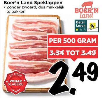 Aanbiedingen Boer`n land speklappen - Boer'n Land - Geldig van 30/07/2017 tot 05/08/2017 bij Vomar
