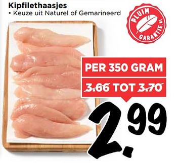 Aanbiedingen Kipfilethaasjes - Huismerk Vomar - Geldig van 30/07/2017 tot 05/08/2017 bij Vomar