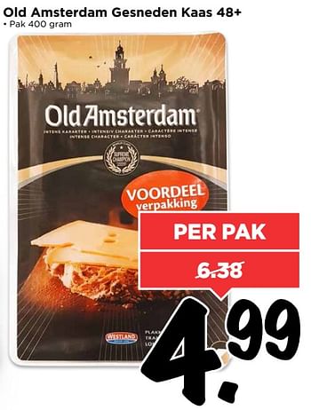 Aanbiedingen Old amsterdam gesneden kaas 48+ - Old Amsterdam - Geldig van 30/07/2017 tot 05/08/2017 bij Vomar