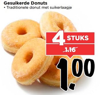 Aanbiedingen Gesuikerde donuts - Huismerk Vomar - Geldig van 30/07/2017 tot 05/08/2017 bij Vomar