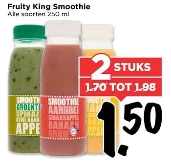 Aanbiedingen Fruity king smoothie - Fruity King - Geldig van 30/07/2017 tot 05/08/2017 bij Vomar