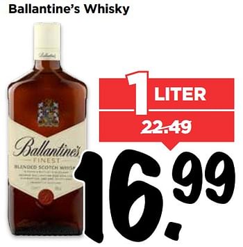 Aanbiedingen Ballantine`s whisky - Ballantine's - Geldig van 30/07/2017 tot 05/08/2017 bij Vomar