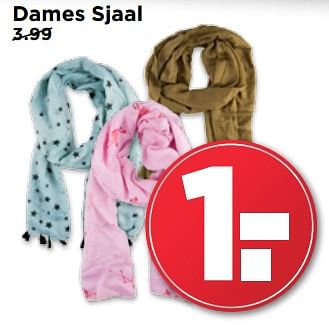Aanbiedingen Dames sjaal - Huismerk Vomar - Geldig van 30/07/2017 tot 05/08/2017 bij Vomar