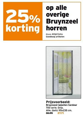 Aanbiedingen Bruynzeel lamellen hordeur - Bruynzeel - Geldig van 31/07/2017 tot 06/08/2017 bij Gamma