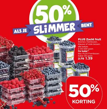 Aanbiedingen Plus zacht fruit bramen, frambozen, blauwe of rode bessen, alle bakjes - Huismerk - Plus - Geldig van 30/07/2017 tot 05/08/2017 bij Plus