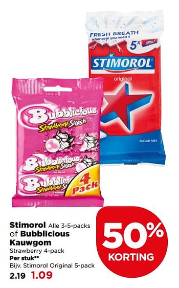 Aanbiedingen Stimorol original - Huismerk - Plus - Geldig van 30/07/2017 tot 05/08/2017 bij Plus