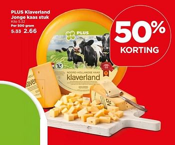 Aanbiedingen Plus klaverland jonge kaas - Huismerk - Plus - Geldig van 30/07/2017 tot 05/08/2017 bij Plus
