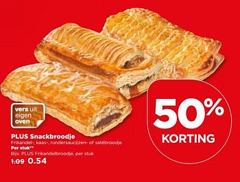 Aanbiedingen Plus frikandelbroodje - Huismerk - Plus - Geldig van 30/07/2017 tot 05/08/2017 bij Plus