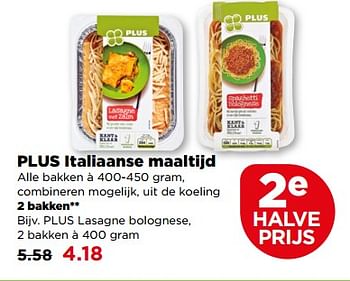 Aanbiedingen Plus lasagne bolognese - Huismerk - Plus - Geldig van 30/07/2017 tot 05/08/2017 bij Plus