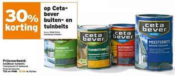 Aanbiedingen Cetabever tuinbeits transparant of dekkend. - Ceta Bever - Geldig van 31/07/2017 tot 06/08/2017 bij Gamma