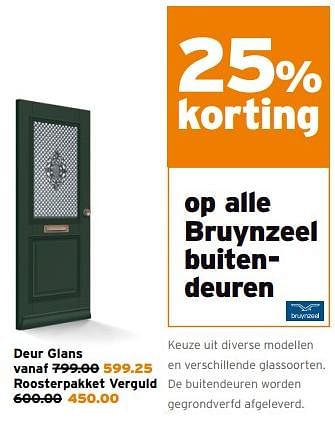 Aanbiedingen Deur glans - Bruynzeel - Geldig van 31/07/2017 tot 06/08/2017 bij Gamma