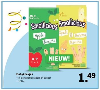 Aanbiedingen Babykoekjes - Smallicious - Geldig van 30/07/2017 tot 05/08/2017 bij Lidl