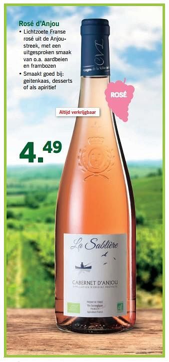 Aanbiedingen Rosé d`anjou - Rosé wijnen - Geldig van 30/07/2017 tot 05/08/2017 bij Lidl