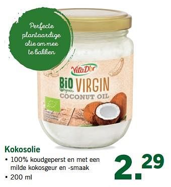 Aanbiedingen Kokosolie - Vita D'or - Geldig van 30/07/2017 tot 05/08/2017 bij Lidl