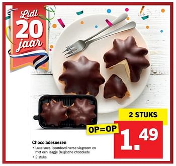 Aanbiedingen Chocoladesoezen - Huismerk - Lidl - Geldig van 30/07/2017 tot 05/08/2017 bij Lidl