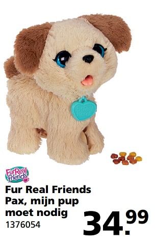 Aanbiedingen Fur real friends pax, mijn pup moet nodig - FurReal Friends - Geldig van 31/07/2017 tot 27/08/2017 bij Intertoys