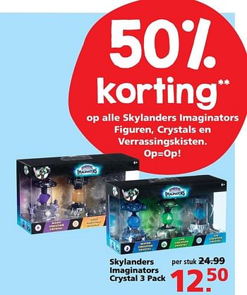 Aanbiedingen Skylanders imaginators crystal 3 pack - Activision - Geldig van 31/07/2017 tot 27/08/2017 bij Intertoys