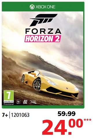 Aanbiedingen Forza horizon 2 - Microsoft Game Studios - Geldig van 31/07/2017 tot 27/08/2017 bij Intertoys