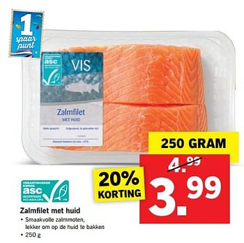 Aanbiedingen Zalmfilet met huid - Huismerk - Lidl - Geldig van 30/07/2017 tot 05/08/2017 bij Lidl