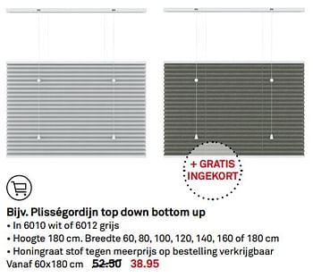 Aanbiedingen Plisségordijn top down bottom up - Huismerk Karwei - Geldig van 31/07/2017 tot 06/08/2017 bij Karwei