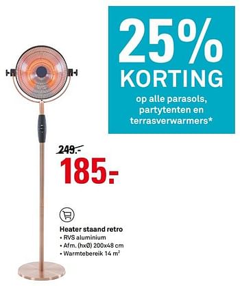 Aanbiedingen Heater staand retro - Huismerk Karwei - Geldig van 31/07/2017 tot 06/08/2017 bij Karwei