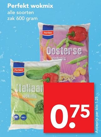 Aanbiedingen Perfekt wokmix - Perfekt - Geldig van 30/07/2017 tot 05/08/2017 bij Deen Supermarkten