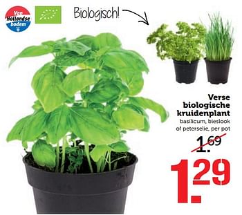 Aanbiedingen Verse biologische kruidenplant - Huismerk - Coop - Geldig van 30/07/2017 tot 06/08/2017 bij Coop