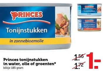 Aanbiedingen Princes tonijnstukken in water, olie of groenten - Princes - Geldig van 30/07/2017 tot 06/08/2017 bij Coop