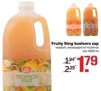 Aanbiedingen Fruity king koelvers sap - Fruity King - Geldig van 30/07/2017 tot 06/08/2017 bij Coop