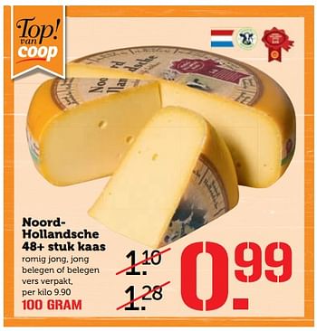 Aanbiedingen Noordhollandsche 48+ stuk kaas - Huismerk - Coop - Geldig van 30/07/2017 tot 06/08/2017 bij Coop