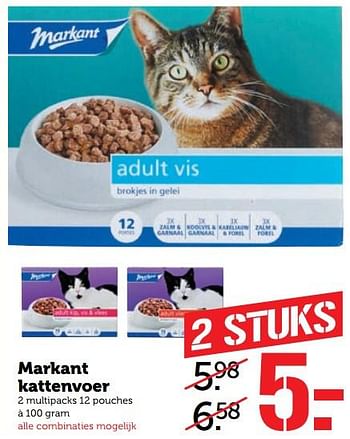 Aanbiedingen Markant kattenvoer - Markant - Geldig van 30/07/2017 tot 06/08/2017 bij Coop