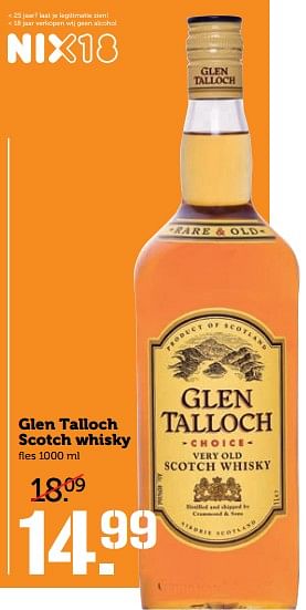 Aanbiedingen Glen talloch scotch whisky - Glen Talloch - Geldig van 30/07/2017 tot 06/08/2017 bij Coop