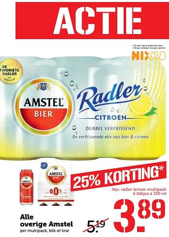 Aanbiedingen Alle overige amstel - Amstel - Geldig van 30/07/2017 tot 06/08/2017 bij Coop