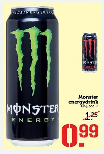 Aanbiedingen Monster energydrink - Monster - Geldig van 30/07/2017 tot 06/08/2017 bij Coop