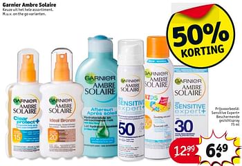 Aanbiedingen Sensitive expert+ beschermende gezichtspray - Garnier - Geldig van 01/08/2017 tot 06/08/2017 bij Kruidvat