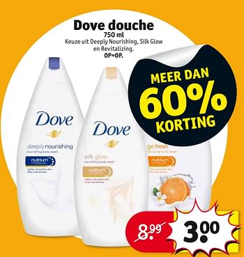 Aanbiedingen Dove douche - Dove - Geldig van 01/08/2017 tot 06/08/2017 bij Kruidvat