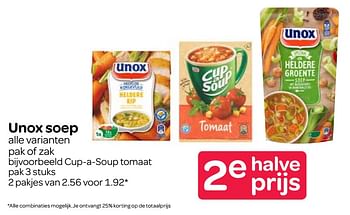 Aanbiedingen Cup-a-soup tomaat - Unox - Geldig van 27/07/2017 tot 09/08/2017 bij Spar