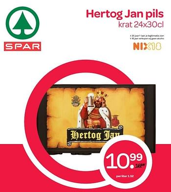Aanbiedingen Hertog jan pils - Hertog Jan - Geldig van 27/07/2017 tot 09/08/2017 bij Spar