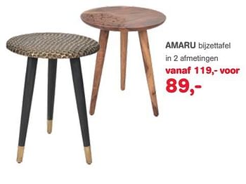 Aanbiedingen Amaru bijzettafel in 2 afmetingen - Huismerk - Trendhopper - Geldig van 26/07/2017 tot 13/08/2017 bij Trendhopper