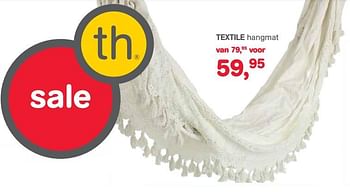 Aanbiedingen Textile hangmat - Huismerk - Trendhopper - Geldig van 26/07/2017 tot 13/08/2017 bij Trendhopper