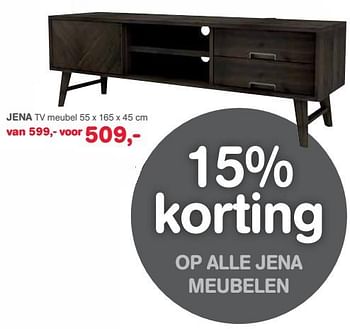 Aanbiedingen Jena tv meubel - Huismerk - Trendhopper - Geldig van 26/07/2017 tot 13/08/2017 bij Trendhopper