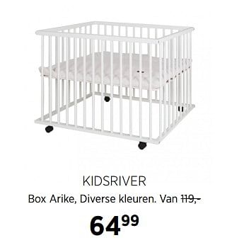 Aanbiedingen Kidsriver box arike, diverse kleuren - Kidsriver - Geldig van 28/07/2017 tot 28/08/2017 bij Babypark