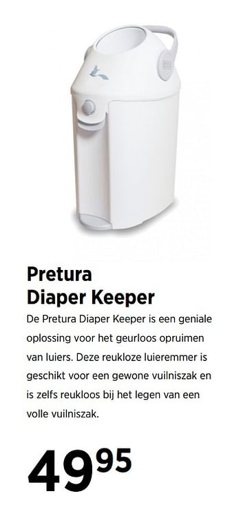 Aanbiedingen Pretura diaper keeper - Huismerk - Babypark - Geldig van 28/07/2017 tot 28/08/2017 bij Babypark